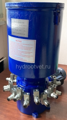 6DDRB-N10.5/30 - Станция смазки электрическая для многоточечных систем, рабочее давление до 315 бар, подача 10,5 мл/мин, мощность двигателя 0,18 кВт, объем бака 30 литров, число выходов: 6