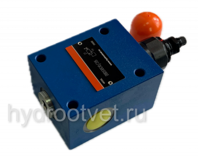 DBDS10G1X/100 - Предохранительный клапан прямого управления Ду10, давление регулировки до 100 бар, тип монтажа - резьбовой, элемент регулировки S = винт